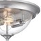 Westinghouse Fixture Ceiling Flush-Mount 60W 2-Light Basset 13In Brsh Nkl Clear Seed Glass 6115900 - alternate 2